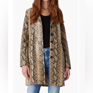 BlankNYC Snake Print Faux Leather Jacket